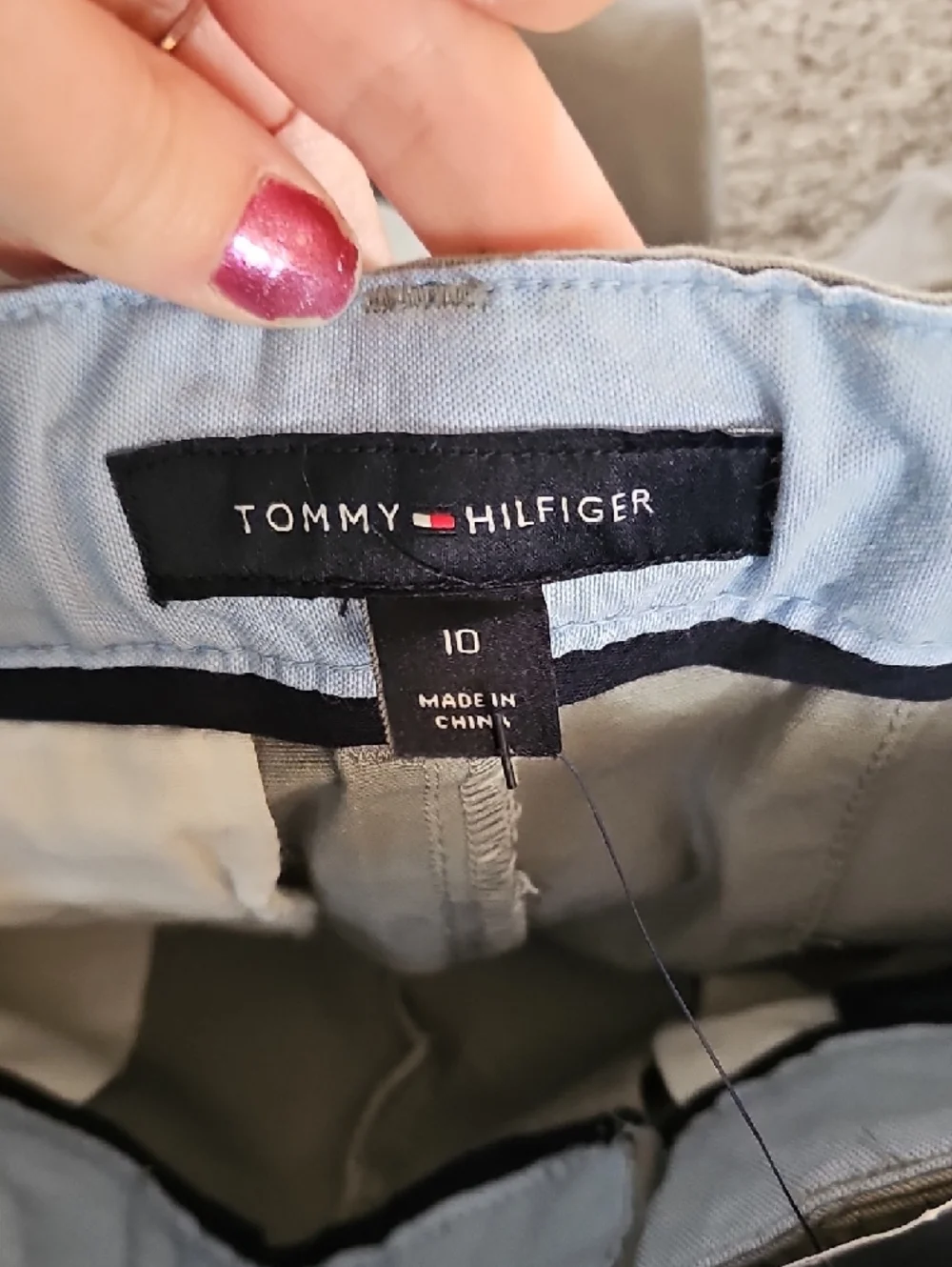SS💜🔹️Tommy Hilfiger Boys' Gray Stretch Shorts - Picture 3 of 4
